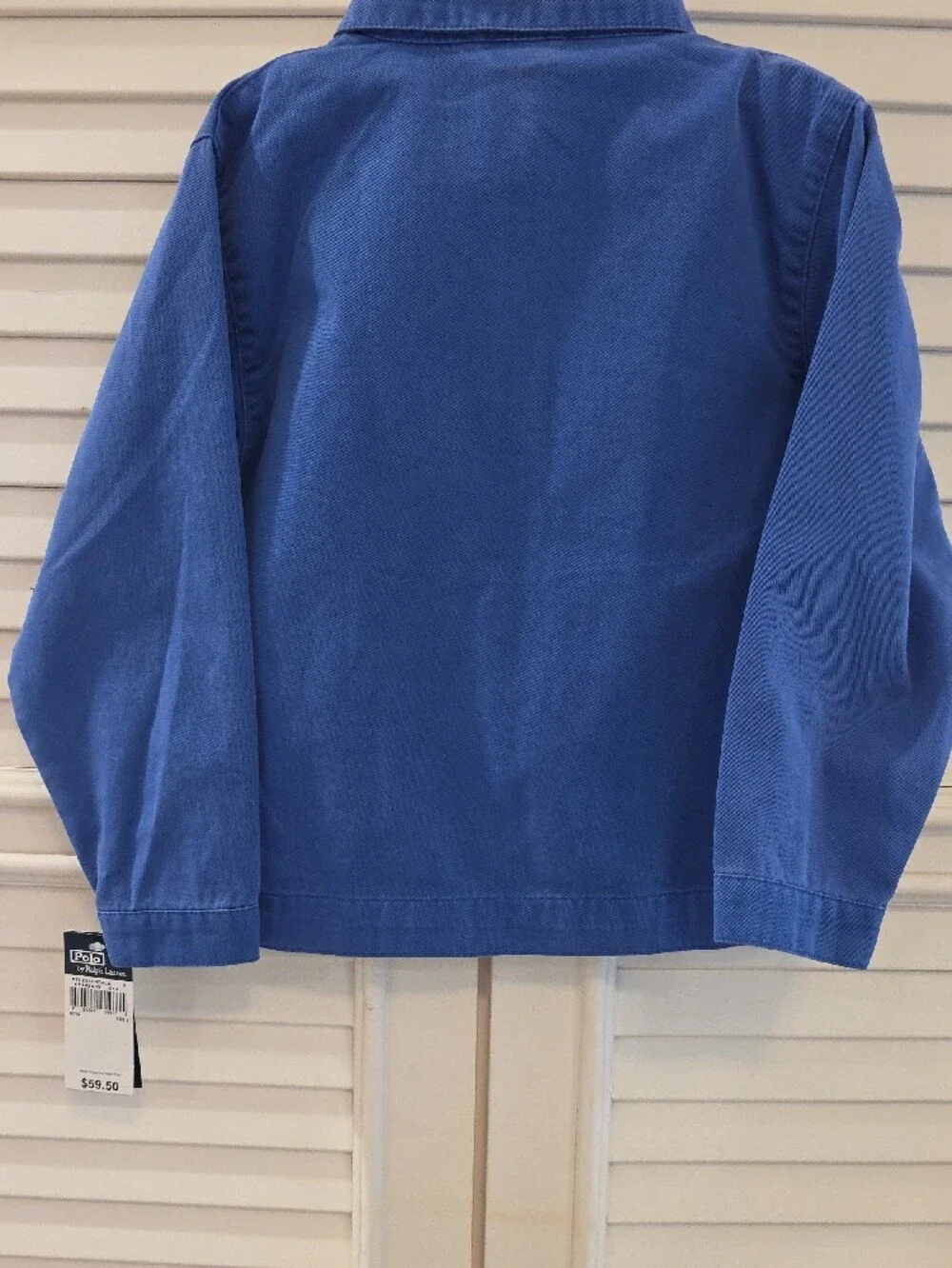 Ralph Lauren Kids Royal Blue Zip-Front Harrington Jacket